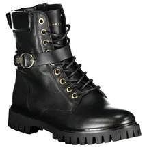 Tommy Hilfiger Damenschuhe Stiefel Schnürer Schwarz Freizeit, Schuhgröße:37 EU - Schwarz