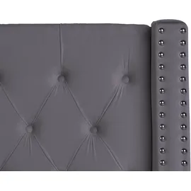 Beliani Beliani, Bett mit Stauraum Samtstoff Lubbon 140 x 200 cm