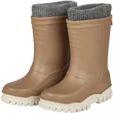 Sterntaler Gummistiefel uni gefüttert - Unisex Kinder Regenstiefel mit herausnehmbarem Innenschuh - warme, wasserdichte Kinderstiefel - Matsch- und Regenschuhe, lehmbraun, Größe 25