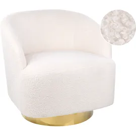 Beliani Drehsessel Lavik Bouclé 0 x 0 x 0 cm Cremeweiß