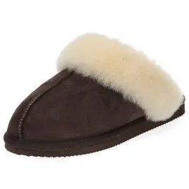 SHEPHERD Hausschuhe Lammfell Braun 36