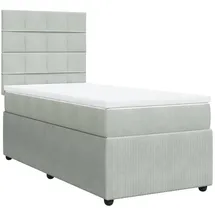 vidaXL Boxspringbett 180 x 200 cm Hellgrau