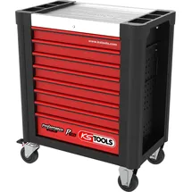 KS Tools PERFORMANCEplus P10 SCHWARZ/ROT Werkstattwagen mit 8 Schubladen