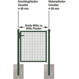 GAH Alberts Wellengitter-Einzeltor 100 x 150 cm Grün/Metall