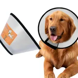 JIAMIAN Hundekegel Halsband, Verstellbar Haustier Halsband Anti-Bite Leck Wundkegel Heilen Schutzkragen, Elisabethanischer Kragen Schutzkragen Großer Hund (Halsumfang: 35-40cm)