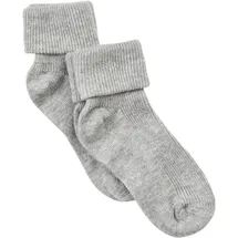 MINYMO Baby rib Sock w. Fold (2-pack) light grey melange (130) 15\18