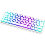endorfy Thock Compact Wireless Pudding, Onyx White, PBT, LEDs RGB, hot-swap, Kailh Box RED, USB/Bluetooth, DE Kabellos), Tastatur, Weiss