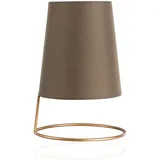 Paulmann Pauleen Shiny Circle Tischleuchte max. 20W Tischlampe für E14 Lampen Nachttischlampe Gold Braun 230V Metall/Stoff ohne Leuchtmittel