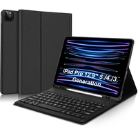 IVEOPPE iPad Pro 12,9 hülle mit Tastatur - Wireless Bluetooth Tastatur iPad Pro 12.9 , QWERTZ -Magnetische Abnehmbare iPad Pro Hülle mit Tastatur für iPad Pro 12.9" 2022 (6./5./4./3. Gen) 2018-2022