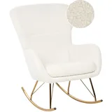 Schaukelsessel ANASET Bouclé Weiß