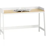 SoBuy Schreibtisch Computertisch Bürotisch Weiß-Natur FWT41-WN