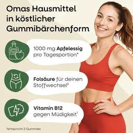 Nature's Way Apfelessig Gummies 1000 mg mit Vitamin B12 und Folsäure 60 St.