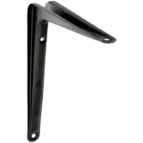 Amig - Wandregalhalterung - Stahlwinkel - 300x250 mm - Schwarz - Belastbar bis 40 kg - Winkel für Regalböden - Regalträger - Einfach zu Montieren