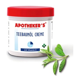 APOTHEKER’S Feuchtigkeitscreme TEEBAUMÖL Creme 250ml Vitamin E Teebaum-Öl Feuchtigkeitscremes Hautpflege Hautcreme Balsam Lotion Gel Akne 74