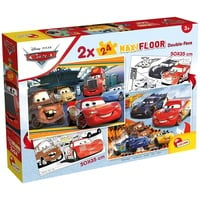 Lisciani Liscianigiochi 91713 Maxifloor 2 x 24, Disney Puzzle 2 x 12 stück Cars