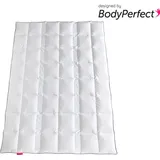 Häussling Komfora® by BodyPerfect Daunendecke 135x200 cm | Daunendecke Sommer, leichte Daunendecke, 6x8 Karos, Deutsche Manufaktur, auch für All... - Weiß