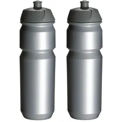 Trinkflasche - 2x 750ml - Shiva - Silber - Wasserflasche silber 750ML