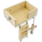 Vogelkäfig-sitzstangen, Papageien-kletterplattform Aus Holz, Leiterspielzeug Für Vögel, Sittiche
