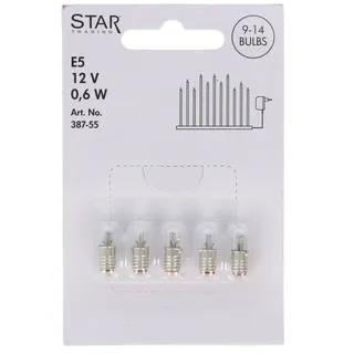 Star Trading 5 Stück Ersatzlämpchen E5 12V 0,6W 387-55,