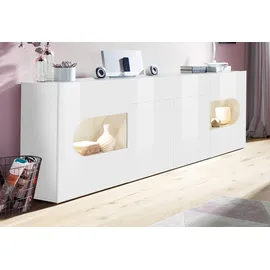 Home Affaire Sideboard 220 x 81 x 40 cm Weiß hochglanz