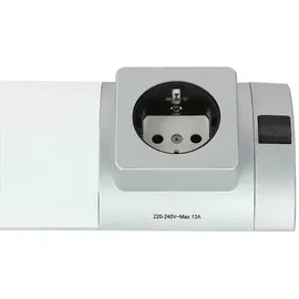 Licht-Erlebnisse LED Unterbauleuchte mit Steckdose Schalter kaltweiß Blendarm Für Küche Wandlampe