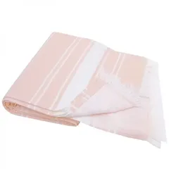 framsohn Hamamdecke mit Fransen 160 x 200 cm (Farbe: Lachs)