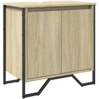 VidaXL Waschbeckenunterschrank Sonoma-Eiche 60x35x60 cm Holzwerkstoff