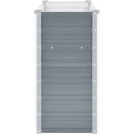 vidaXL Garten-Hochbeet verzinkter Stahl rechteckig 100 x 40 x 77 cm Grau 