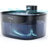Katzenbrunnen Kabellos mit Bewegungsmelder und Akku 4000mAh Pumpenfreies Design FEELNEEDY 4L Trinkbrunnen für Katze Ohne Strom Batteriebetrieben Wasserautomat für Katzen Leise Wasserbrunnen Schwarz