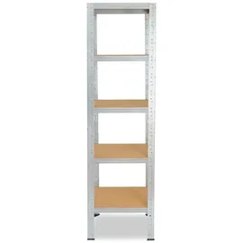 shelfplaza HOME 180x60x60 cm Schwerlastregal in verzinkt mit 5 Böden und 175 kg Traglast pro Boden