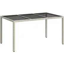 vidaXL Gartentisch 150 x 90 x 75 cm Weiß