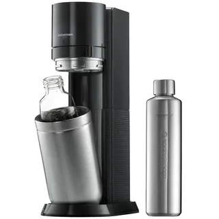 Sodastream Duo schwarz + PET-Flasche + Metallflasche + Zylinder