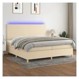 vidaXL Boxspringbett 200 x 200 cm Beige