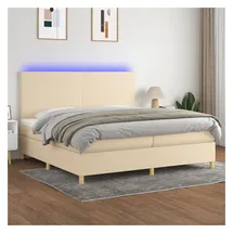 vidaXL Boxspringbett 200 x 200 cm Beige