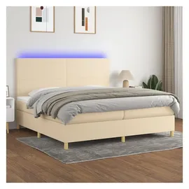 vidaXL Boxspringbett 200 x 200 cm Beige