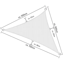 Sol Royal Sonnensegel Weiß, Kunststoff, 500x500 cm - Sichtschutz, Sonnensegel