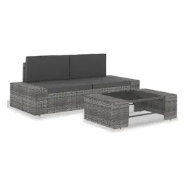 vidaXL Garten-Lounge-Set grau 49527