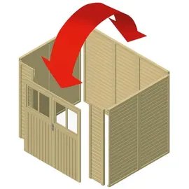 Karibu Geräteraum Einzel 274 x 204 cm braun