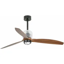 DECO FAN M LED Schwarz/Holz DC-Lüfter