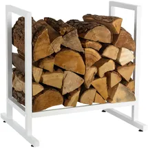 Relaxdays Kaminholzregal Metall 60 x 49 x 62 cm Weiß