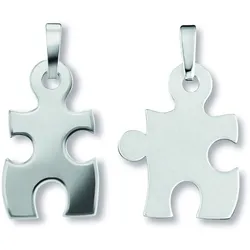 Ketten-Anhänger ONE ELEMENT "Puzzle Anhänger aus 925 Silber" Schmuckanhänger Gr. Silber 925 (Sterlingsilber), silberfarben (silber) Damen Anhänger Silber Schmuck Puzzle