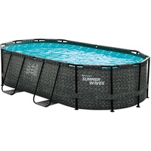 Summer Waves Active Frame Pool oval 424 x 250 x 100 cm inkl. Filterpumpe