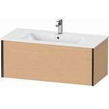 Duravit XViu Waschtisch-Unterschrank XV40270B212 101 x 40 x 48 cm, eiche gebürstet, 1 Auszug, wandhängend, schwarz matt