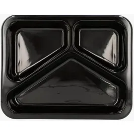 Papstar STARPAK Einweg-Menüschalen schwarz 0,765 l, 50 St.