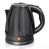 EAXUS Edelstahl-Wasserkocher XD14 elektrisch – 1,2 Liter, 1.500 W – mit Abschaltautomatik Schwarz,