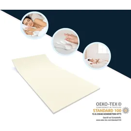 MSS e.K. Viscoelastische Matratzenauflage 180 x 200 cm Beige/Gelb