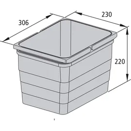 SO-Tech Ninka eins2vier Abfallsammler 12 l Grau