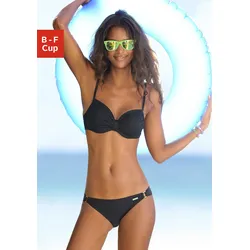 LASCANA Bügel-Bikini-Top »Italy«, mit geraffter Mitte LASCANA schwarz 36