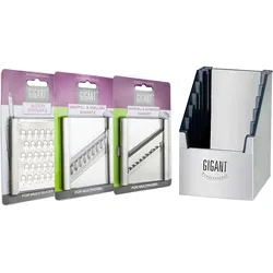 Novabest Multi-Box für 4-fach Hobel Gigant mit gleich 3 Einsätzen, Rösti, Waffel und Wellen, Würfel-und Streifenschnitt