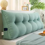 ObaBO Rückenkissen, Lesekissen für Bett und Sofa, Keilkissen, ückenpolster für die Wand, 2 in 1 Rückenlehne und Kopfkissen, Keilkissen mit Tasche,A-120 * 50 * 20cm